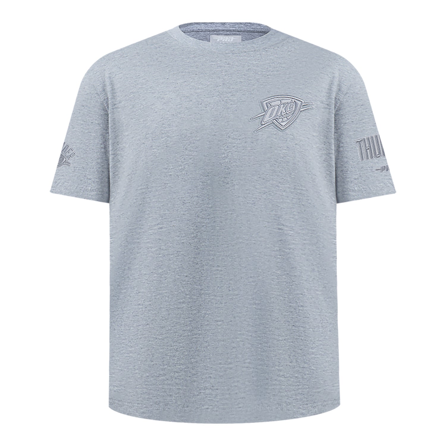 Youth Oklahoma City Thunder Pro Standard Tonal French Terry T-Shirt in Grey - Front View 
