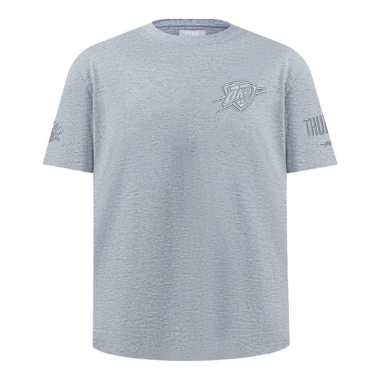 Youth Oklahoma City Thunder Pro Standard Tonal French Terry T-Shirt in Grey - Front View 