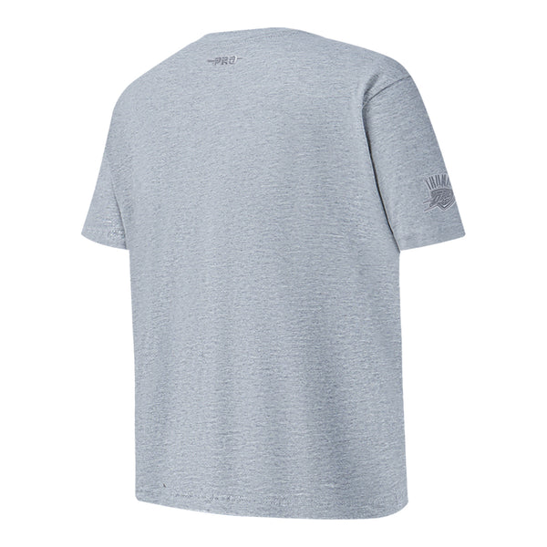 Youth Oklahoma City Thunder Pro Standard Tonal French Terry T-Shirt in Grey - Back Right View  