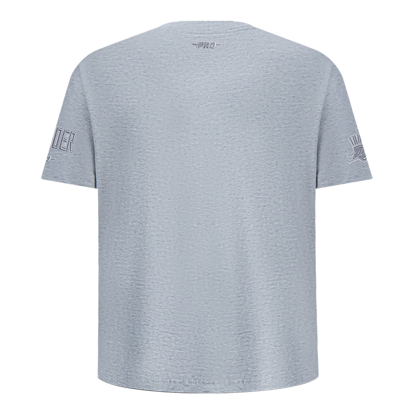 Youth Oklahoma City Thunder Pro Standard Tonal French Terry T-Shirt in Grey - Back View 