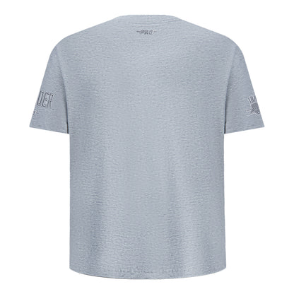Youth Oklahoma City Thunder Pro Standard Tonal French Terry T-Shirt in Grey - Back View 