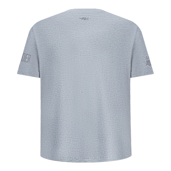 Youth Oklahoma City Thunder Pro Standard Tonal French Terry T-Shirt in Grey - Back View 