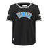 Youth Oklahoma City Thunder Classic Striped Ribbed T-Shirt in Black - Front View