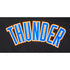 Youth Oklahoma City Thunder Classic Striped Ribbed T-Shirt in Black - Chest View