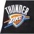 Youth Oklahoma City Thunder Classic Striped Ribbed T-Shirt in Black - Sleeve Detail View