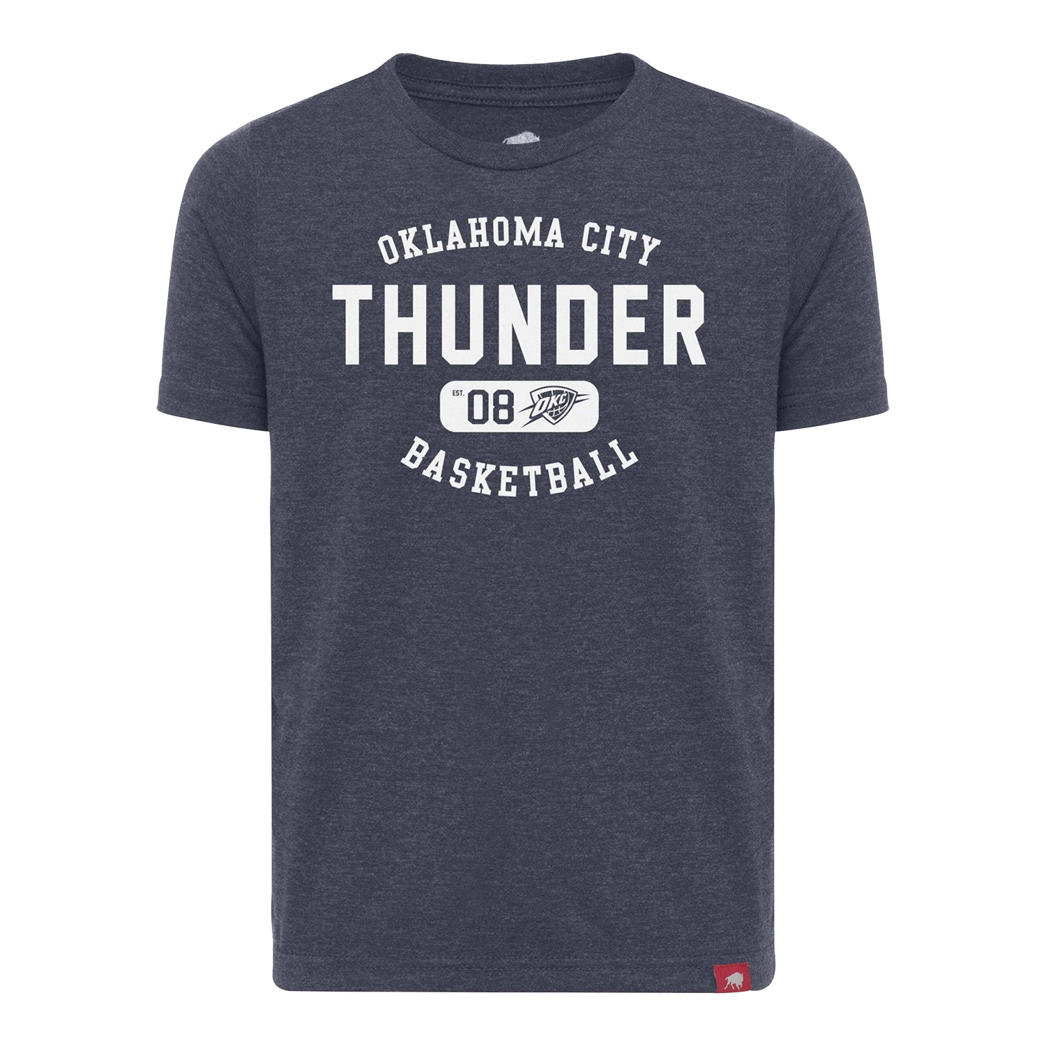 Oklahoma City Thunder Youth Lil' Comfy Alvin T-shirt in Blue - Front View