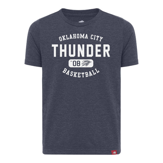 Oklahoma City Thunder Youth Lil' Comfy Alvin T-shirt in Blue - Front View