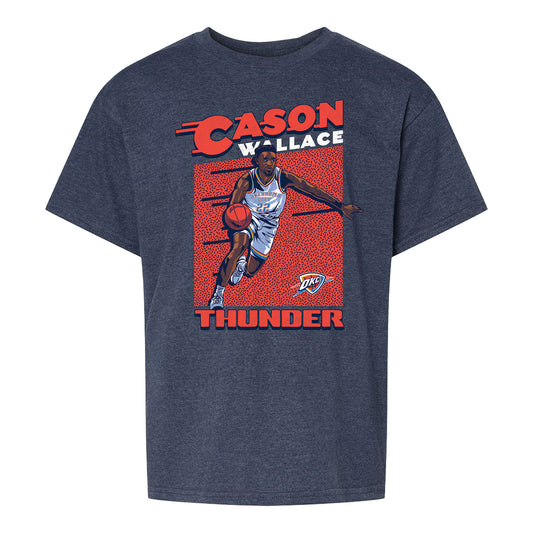 Youth Oklahoma City Thunder Carson Wallace Action T-Shirt in Navy - Front View