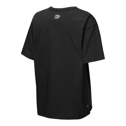 Youth OKC Thunder Nike 2026-27 Icon Practice T-Shirt in Black - Back View