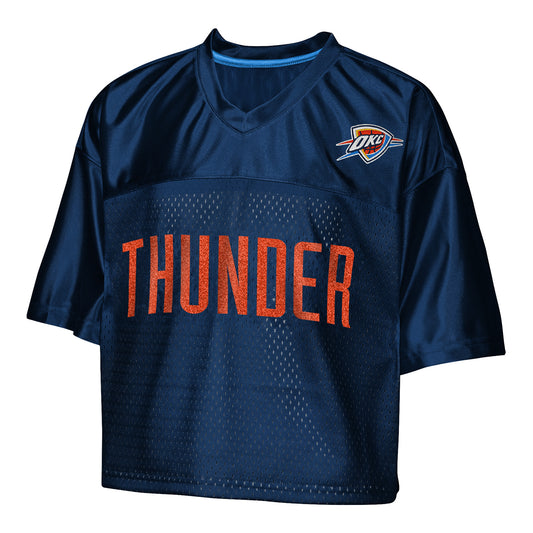 Youth OKC Thunder Outerstuff Glitter Jersey Top - Front View