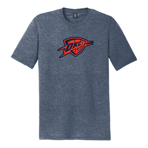 YOUTH 2023-24 OKLAHOMA CITY THUNDER CITY EDITION JOSH GIDDEY NAME & NUMBER T-SHIRT IN GREY - FRONT VIEW