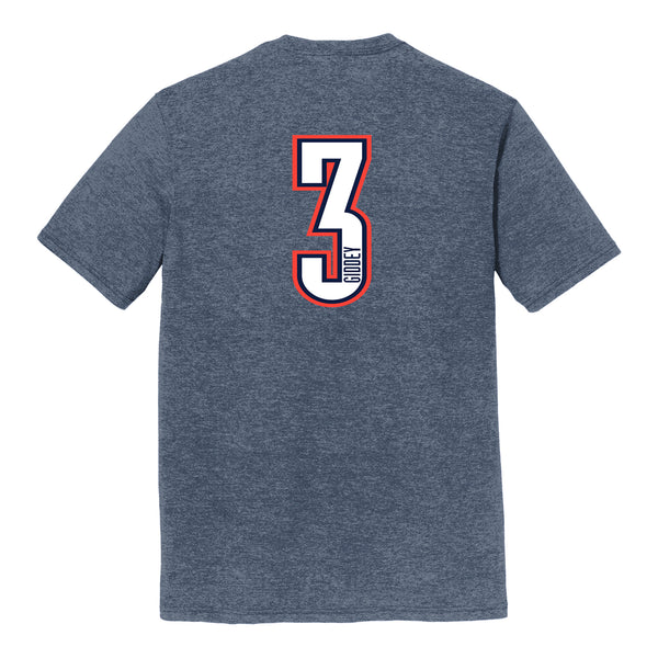 YOUTH 2023-24 OKLAHOMA CITY THUNDER CITY EDITION JOSH GIDDEY NAME & NUMBER T-SHIRT IN GREY - BACK VIEW