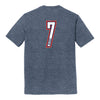 YOUTH 2023-24 OKLAHOMA CITY THUNDER CITY EDITION CHET HOLMGREN NAME & NUMBER T-SHIRT IN GREY - BACK VIEW