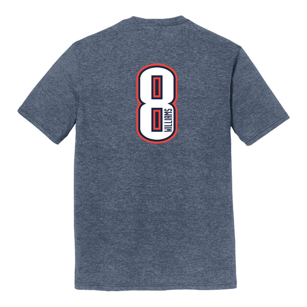 YOUTH 2023-24 OKLAHOMA CITY THUNDER CITY EDITION JALEN WILLIAMS NAME & NUMBER T-SHIRT IN GREY - BACK VIEW