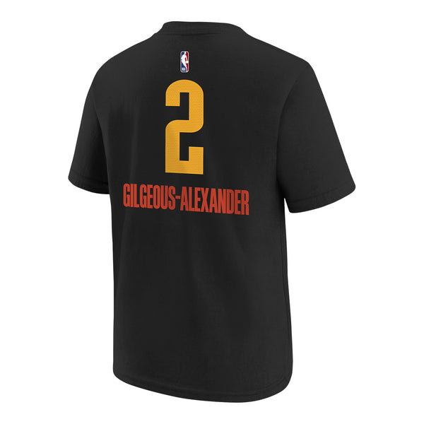 YOUTH 2024-25 OKLAHOMA CITY THUNDER CITY EDITION SHAI GILGEOUS-ALEXANDER NAME & NUMBER  T-SHIRT - Back Side