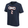 YOUTH 2025-26 CITY EDITION OKLAHOMA CITY THUNDER NIKE SGA N & N T-SHIRT in Navy - Front View