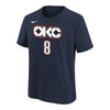 YOUTH 2025-26 CITY EDITION OKLAHOMA CITY THUNDER NIKE JALEN WILLIAMS N & N T-SHIRT in Navy - Front View