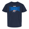 YOUTH OKLAHOMA CITY THUNDER 2025 PLAYOFFS WALL TEXT T-SHIRT
