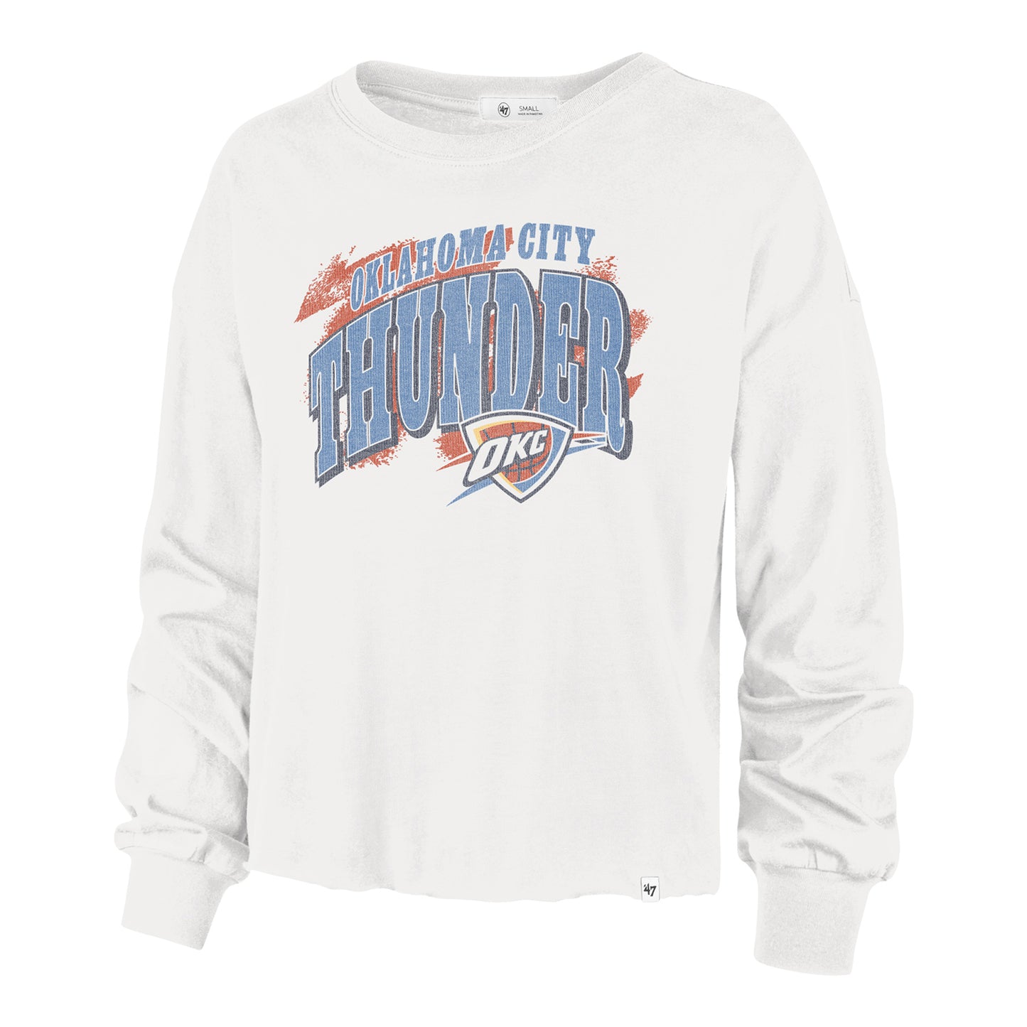 Ladies Oklahoma City Thunder 47 Brand Brush Back Parkway Long Sleeve T-Shirt