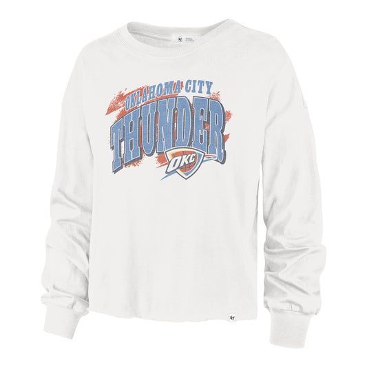 Ladies Oklahoma City Thunder 47 Brand Brush Back Parkway Long Sleeve T-Shirt