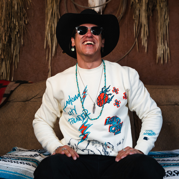 OKC Thunder Round21 Native Heritage Cream Crewneck