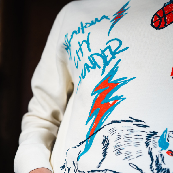 OKC Thunder Round21 Native Heritage Cream Crewneck