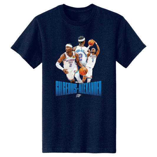 OKC THUNDER SHAI GILGEOUS-ALEXANDER PLAYER SERIES T-SHIRT