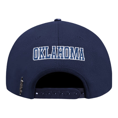 OKC Thunder Pro Standard Billboard Pro Six Snap Hat in Blue - Back View