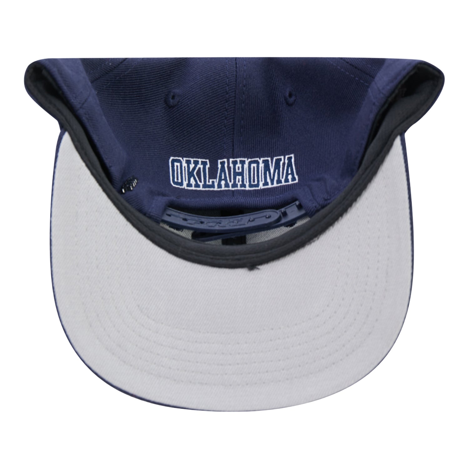 OKC Thunder Pro Standard Billboard Pro Six Snap Hat in Blue - Underbrim view