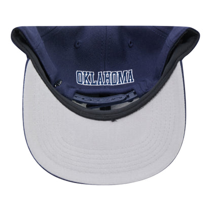 OKC Thunder Pro Standard Billboard Pro Six Snap Hat in Blue - Underbrim view