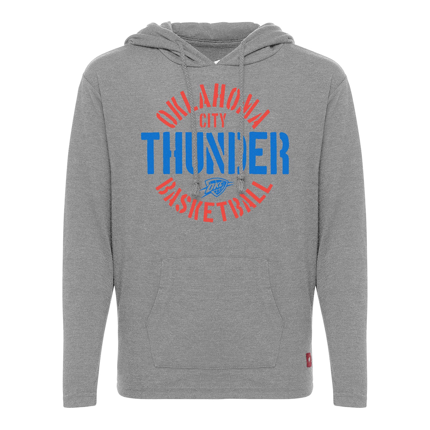 Youth Oklahoma City Thunder Sportiqe Lil' Rowan Corto Hooded Sweatshirt in Grey - Front View