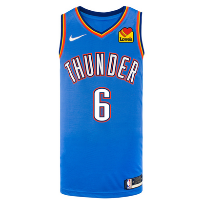 Youth Oklahoma City Thunder NBA Finals Jaylin Williams Icon Swingman Jersey 2024-25 in Blue - Front View