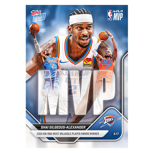 Shai Gilgeous-Alexander 2026 NBA MVP Topps Trading Card