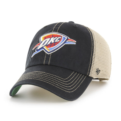Men's Oklahoma City Thunder New Era Black 9FORTY Adjustable Hat