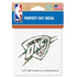 Oklahoma City Thunder 4x4 Camo Primary Icon Decal in White and Green - Front View