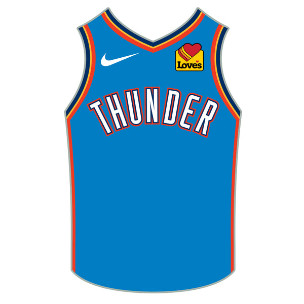 Oklahoma City Thunder 2020 PSG Icon Jersey Lapel Pin in Blue - Front View