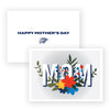 Happy Mother’s Day Card in White - Front and Inside View