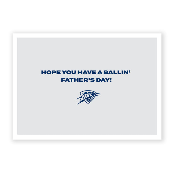 Ballin' Father's Day in in White and Blue - Inside View