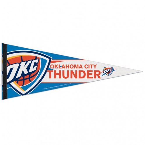 Oklahoma City Thunder Premium Pennant 12x30 in Blue and White - Front View