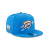 Oklahoma City Thunder New Era Patched Preferred 950 Snapback Hat in Blue - Front Right View