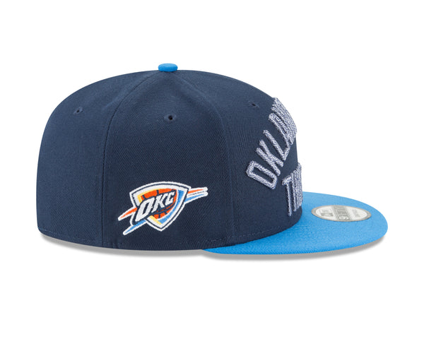 Oklahoma City Thunder New Era Twist Title 950 Snapback Hat in Blue - Right View