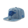 Oklahoma City Thunder New Era Rugged Tone 950 Snapback Hat in Blue - Left View
