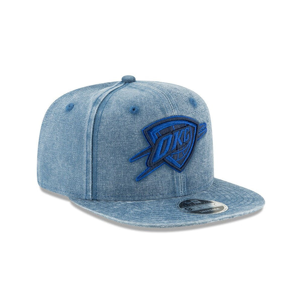 Oklahoma City Thunder New Era Rugged Tone 950 Snapback Hat in Blue - Right View
