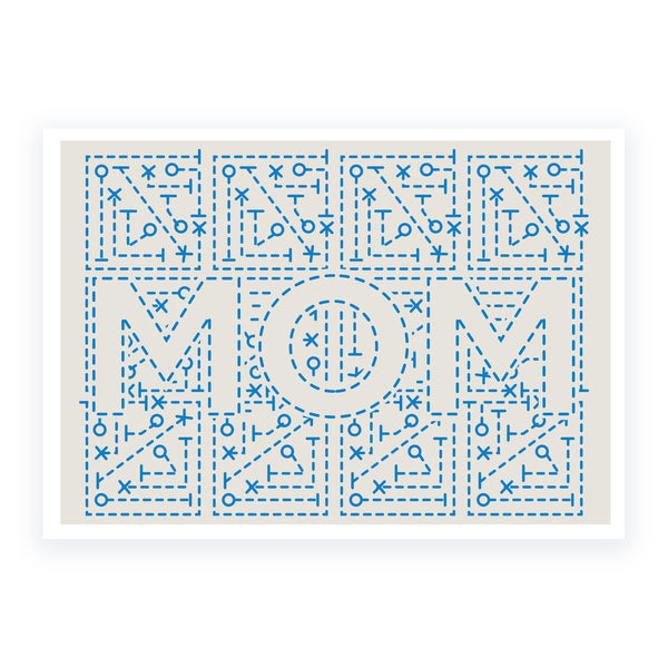 Assist Mother’s Day Card in White and Blue - Front View