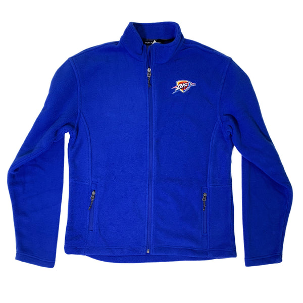 Bimm Youth Full Zip Fleece Jacket w/ Icon in Blue - Front View