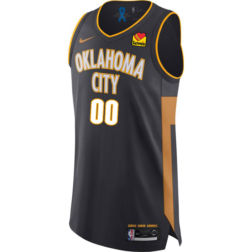 Custom Nike Icon Oklahoma City Thunder Swingman Jersey - 2020-21 M