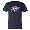 OKC THUNDER AARON WIGGINS NAME & NUMBER T-SHIRT IN BLUE - FRONT VIEW