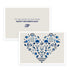 Heart Mother’s Day Card in White and Blue - Front and Inside View