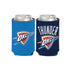 Thunder 12 Oz Two Tone Can Cooler in Blue - Front and Back View
