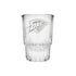 GREAT AMERICAN OKC THUNDER PRISM SHOT GLASS IN CLEAR - FRONT VIEW